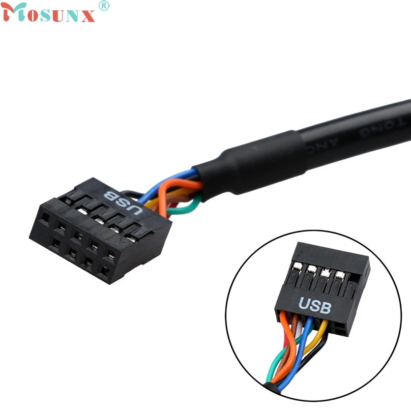 Кабель-переходник Mosunx Simplestone 12 см 19-контактный разъем USB3.0 на 9-контактный USB2.0 для