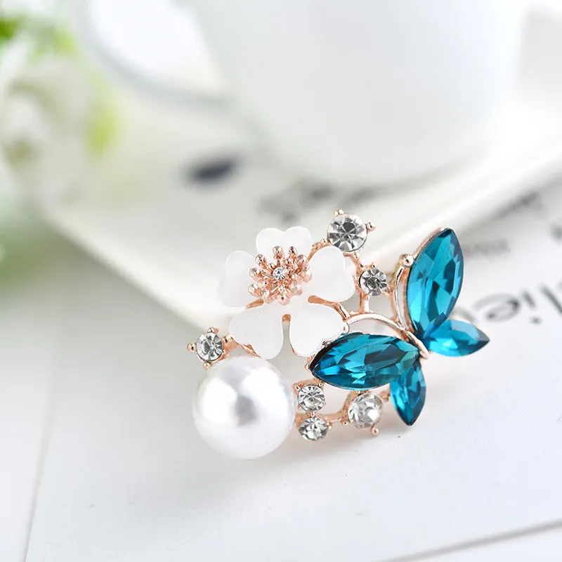 TODOX милые фиолетовые кристаллические броши бабочки для женщин и девочек заколки