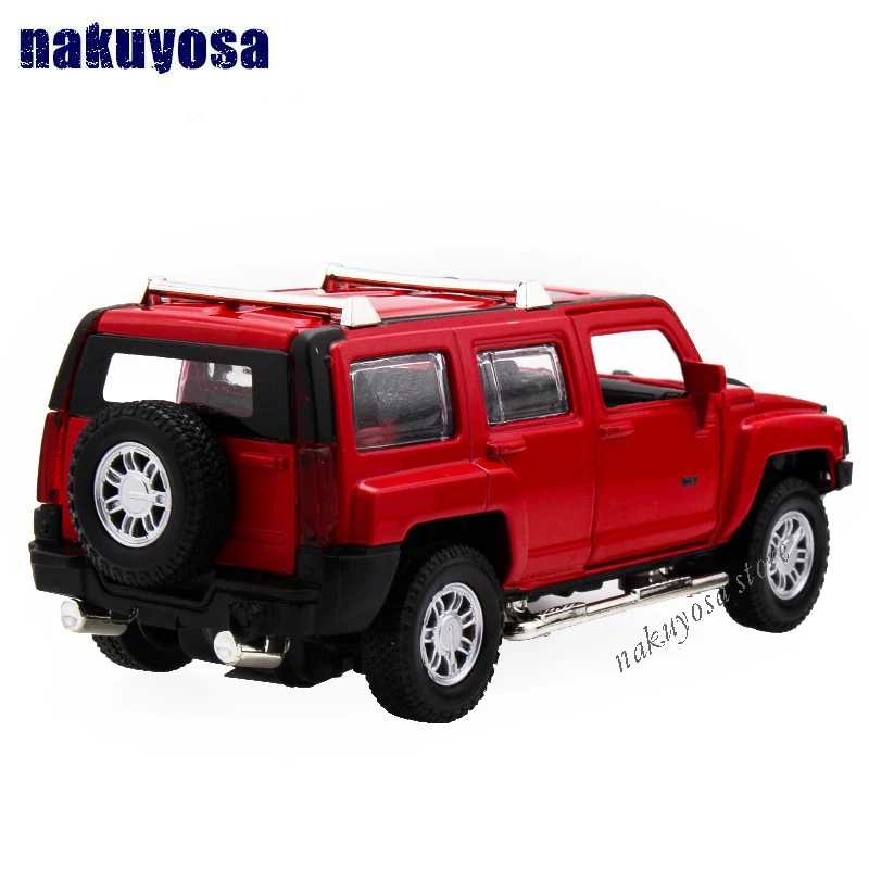 1/32 Collectible Alloy MZ Diecast Vehicles Model Hummer H3 Red w light&sound Pull Back Cars boy's Toys Gifts |