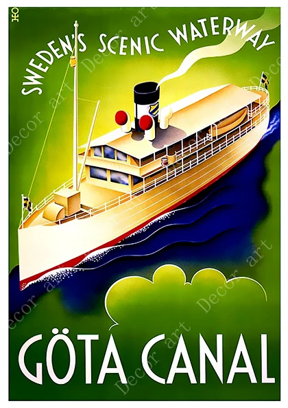 Шведская дорожная карта стокгольма Varmland живопись на холсте винтажные настенные