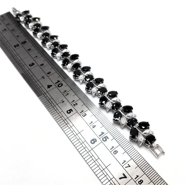 

Free shipping black Crystal & AAA Zircon Rhodium Plated Bracelets & Bangle Nickel & Lead free Fashion jewelry