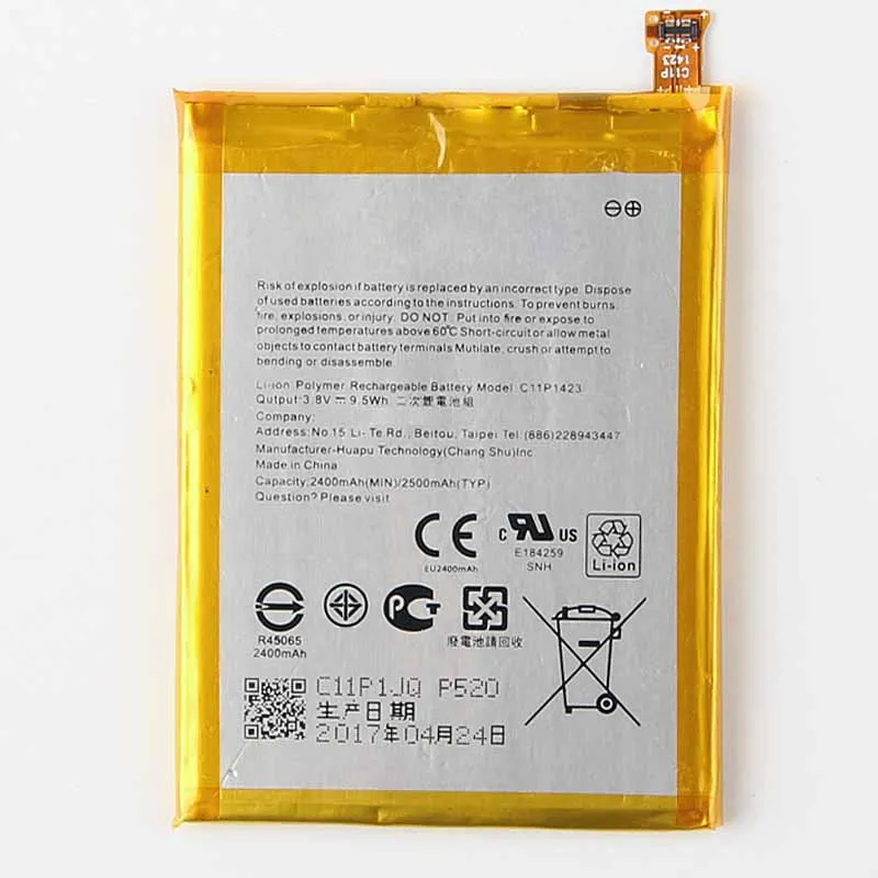 Оригинальный аккумулятор C11P1423 для ASUS ZF2 ZE500CL Z00D 2400 мАч|Аккумуляторы мобильных