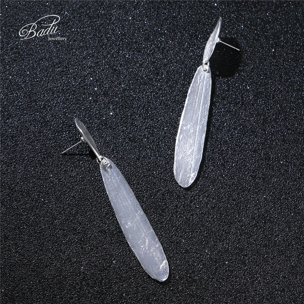 Badu Long Stud Earring Women Copper Light Nickle &amp Lead Free Metallic Earrings Fashion Jewelry Simple Style Wholesale | Украшения и