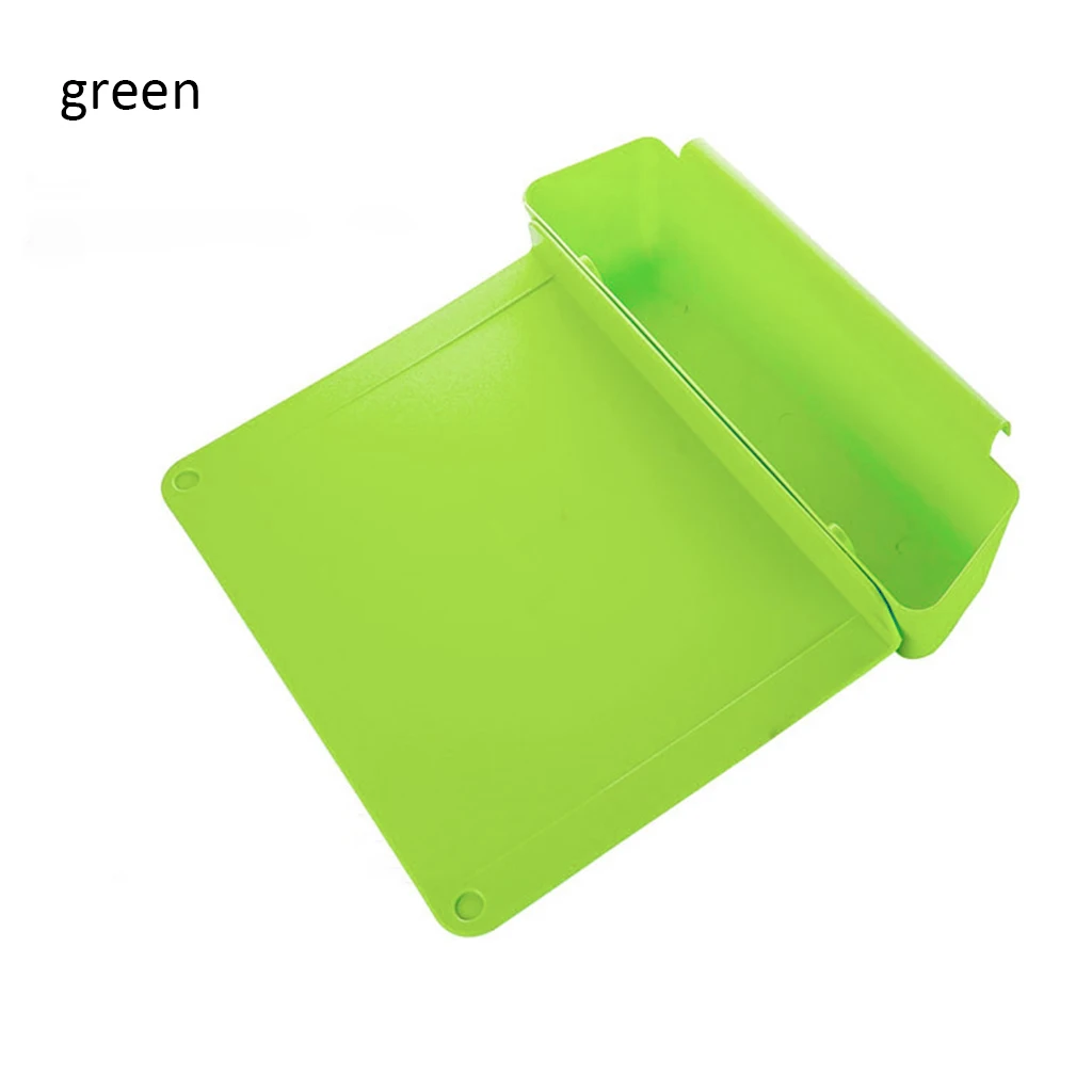 green 2 в 1 практичная Складная разделочная доска креативная Нескользящая коробка корзины для хранения для кухонного инструмента приготовления кемпинга антибактериальные - Цвет: green