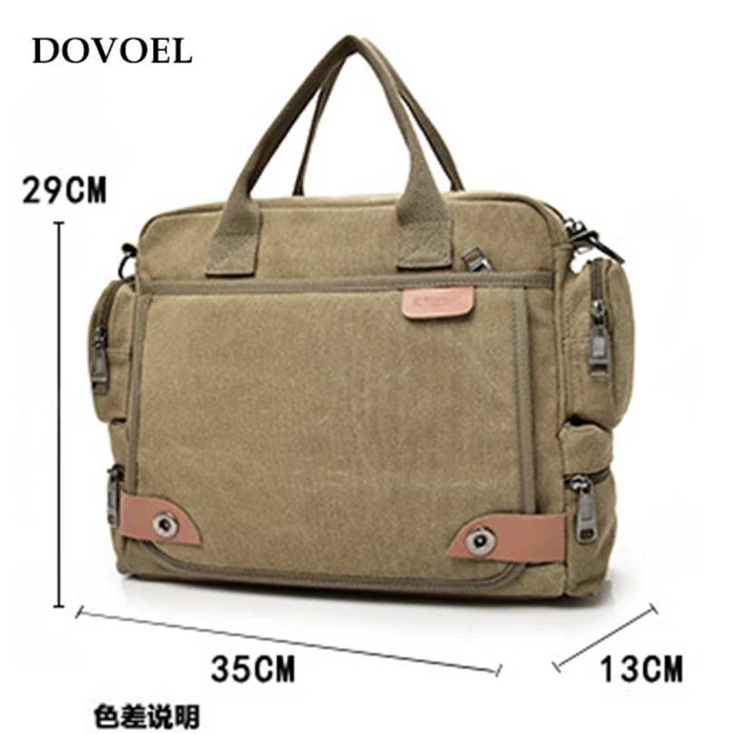 Dovoel Бизнес Crossbody сумка холст 4 цвета Большой мужской Повседневное Дорожные сумки