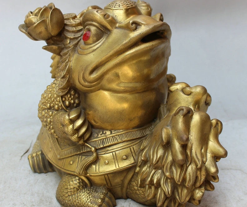 10 &quotКитайский латунный феншуй деньги жаба Hoptoad на долголетие Дракон черепаха