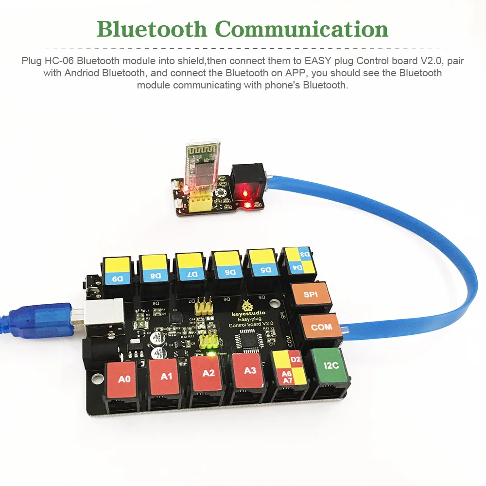 Keyestudio RJ11 Простая установка plug WI FI и Bluetooth щит для Arduino/совместим с ESP8266
