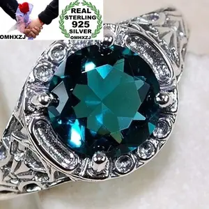 Кольцо из серебра 925 пробы с круглым топазом, в европейском стиле