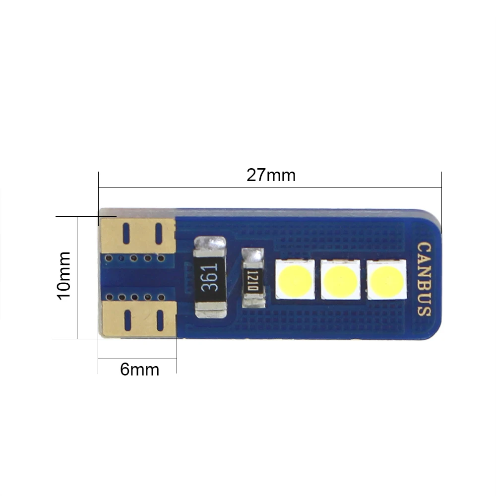 KEIN 2 шт. супер яркий 3030 led t10 автомобильный светильник w5w 194 6smd боковая танкетка для