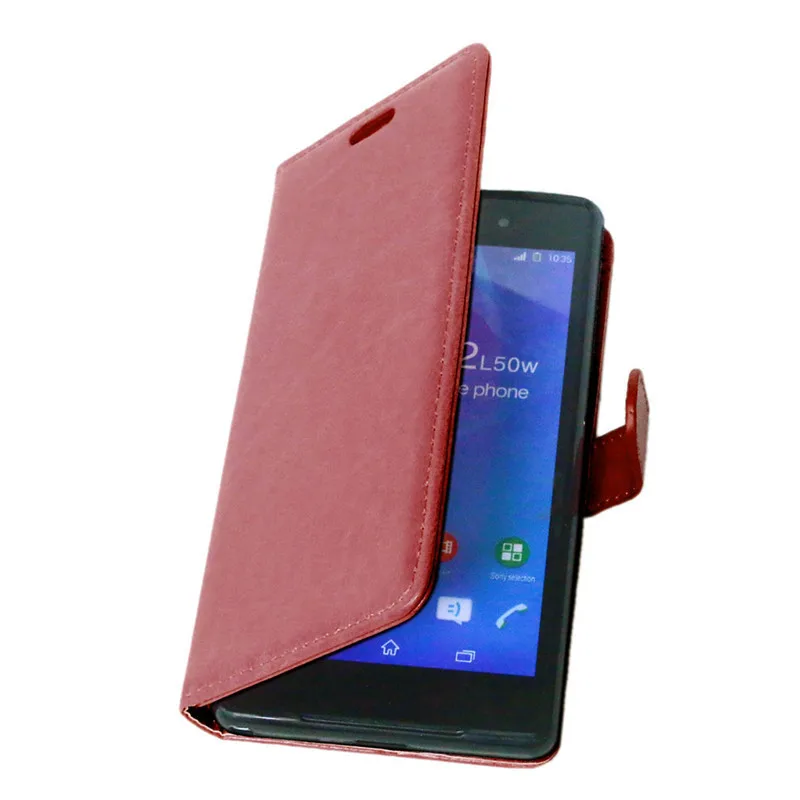 Кожаный чехол книжка с подставкой для Sony Xperia Z2|case cover|leather wallet casewallet case |
