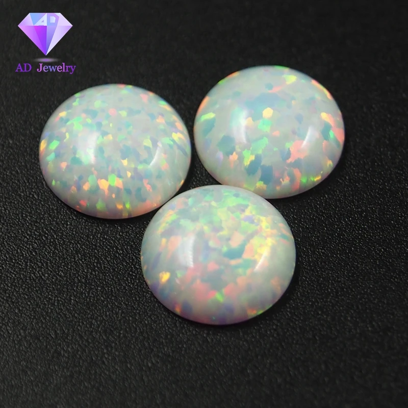 

Meisidian Wholesale White 8mm Opal Cabochon Stone For Ring