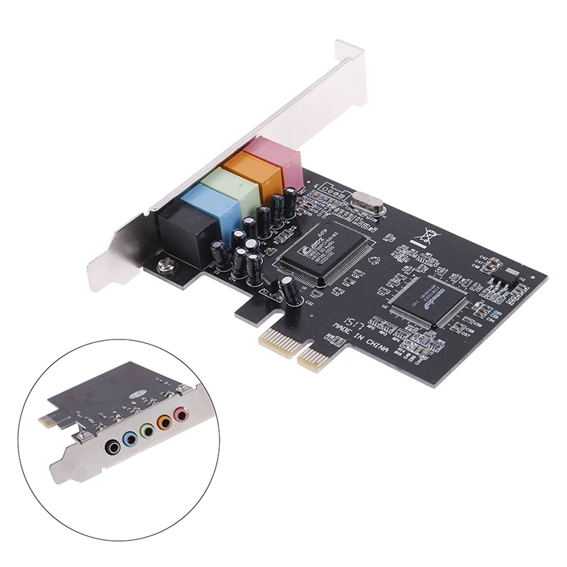 PCI E аудио цифровая звуковая карта 5 1 твердые конденсаторы CMI8738 чипсет для