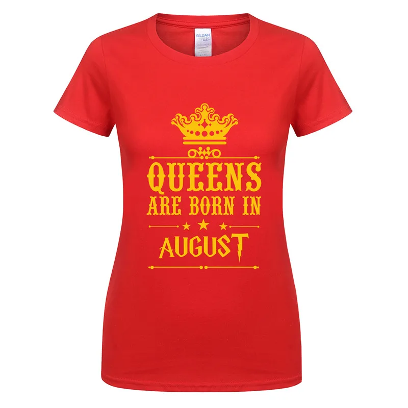 Omnitee подарок на день рождения Queens родились в августе футболка хлопковые топы