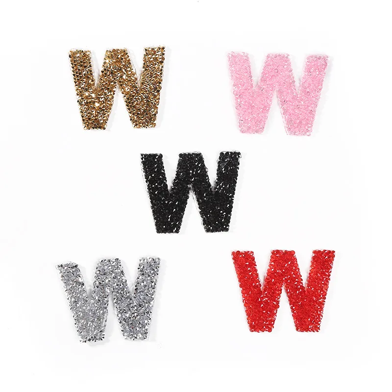 Наклейки на одежду белые с бриллиантовыми буквами A-Z 26 шт. | Дом и сад