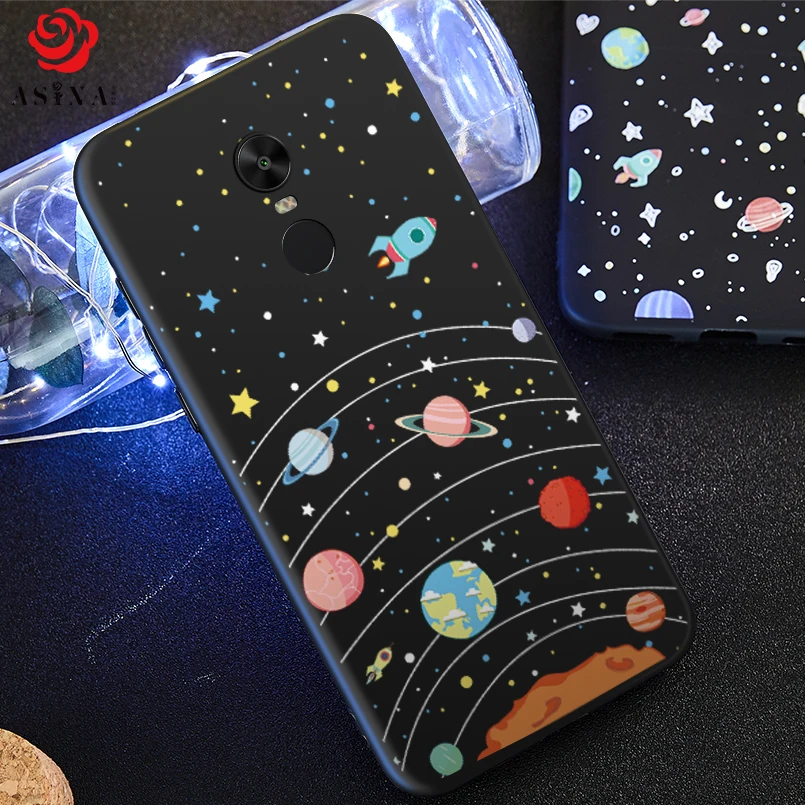 ASINA Silicone Case For Xiaomi Redmi Note 6 Pro Funda Stars And Space Bumper 4x 5 Plus Shockproof Capa | Мобильные телефоны и