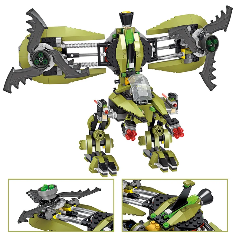 Совместимость с моделями building toy 555 31094 шт. ниндзя 2in1 трансформации Mecha