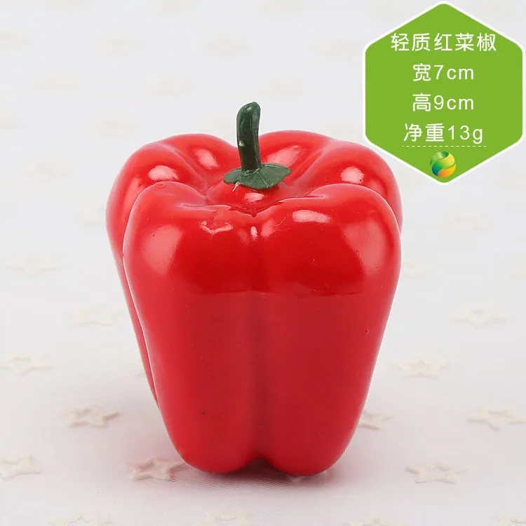 Red pepper Искусственные фрукты овощи пластик моделирование оранжевый лимон Чили Тыква поддельные модели для фотографии реквизит вечерние Декор для дома - Цвет: Red pepper