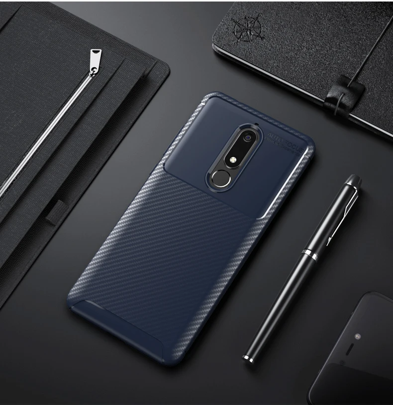 Для Nokia 5 1 2 3 чехол из углеродного волокна Drop proof мягкий TPU для 7 TA 1085 1095 1096 1100 чехлы Чехлы|Чехлы-накладки| |