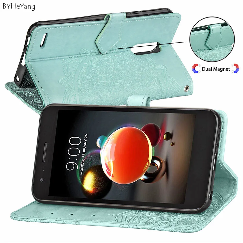 BYHeYang Wallet style flip cover for LG K8 2018 case fundas soft TPU silicone PU leather card slots kickstand | Мобильные телефоны