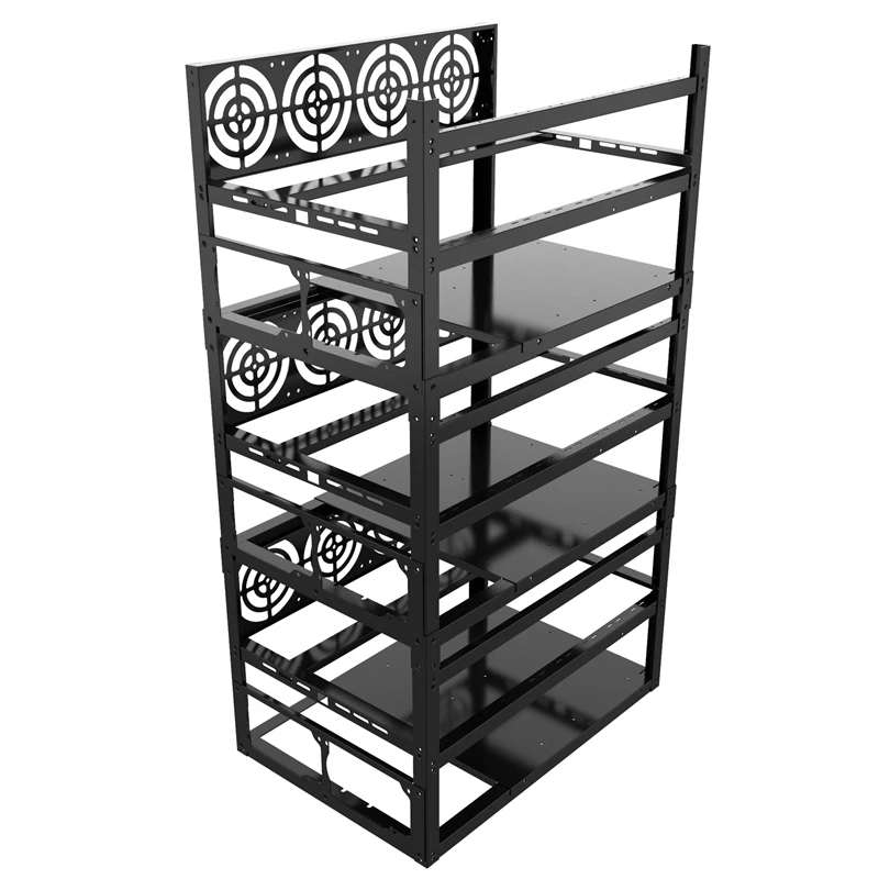 Крипто монета открытая горная рама Rig Sever rack 8 GPU чехол 24 видео карта Eth и т. д. BTC ZEC XMR RX 480 570 GTX 1080 1070 P104 P106