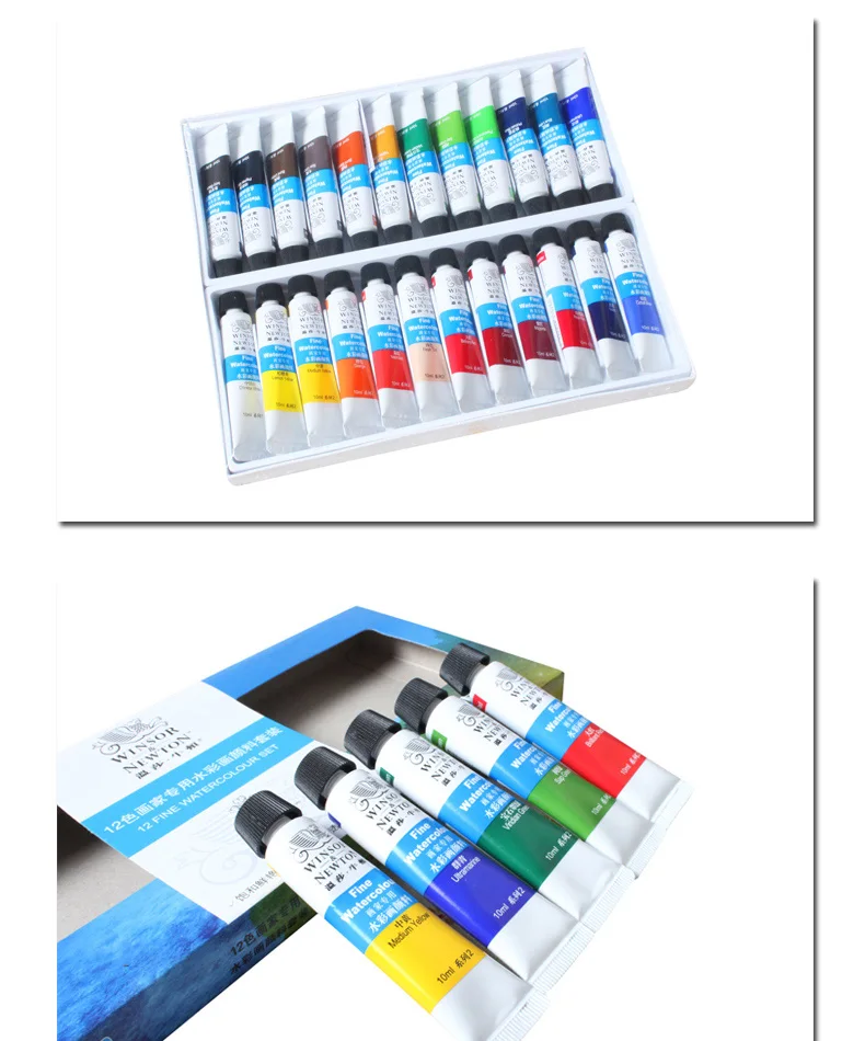 24 цвета Winsor Newton акварельные краски в наборе акварельные краски s для ткани Текстильные пигментные краски для рисования для художника Acuarelas