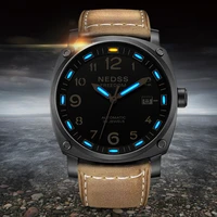 free shipping mens automatic mechanical watch outdoor army military watches tritium gas super bright blue green luminous