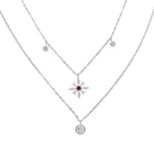 Цепочка с цветком клевера, серебро 100% пробы, 925 пробы