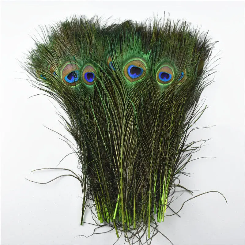 Apple Green 10 шт./лот перо павлина 25-30 см/10-1" натуральные перья павлина для рукоделия изготовления ювелирных изделий свадебные украшения из перьев Плюмы - Цвет: Apple Green