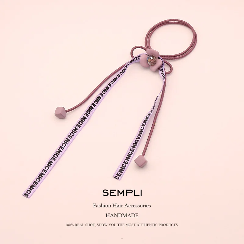 Резинка для волос Sempli нейлоновая однотонная эластичная повязка на голову с