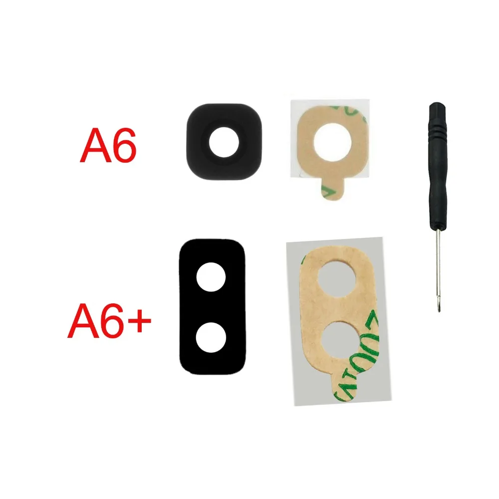 

For Samsung Galaxy A6 2018 A600 A600F A6 Plus A6+ A605F A605 Phone Housing New Rear Back Camera Glass Lens Cover + Tools