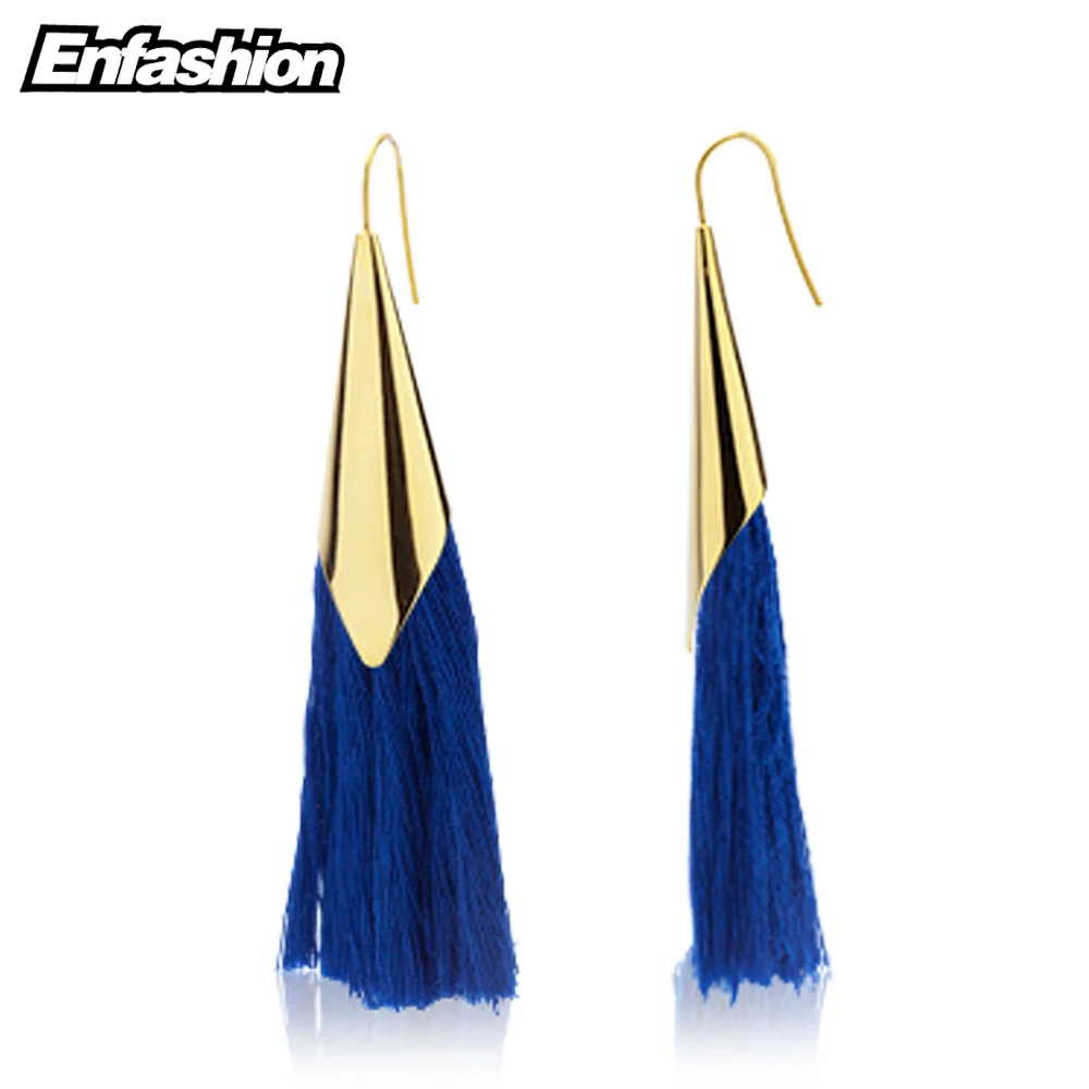 Enfashion висячие серьги с кисточками из нержавеющей стали красочные с бахромой длинные висячие серьги для женщин трендовые серьги ювелирные изделия EEF1013