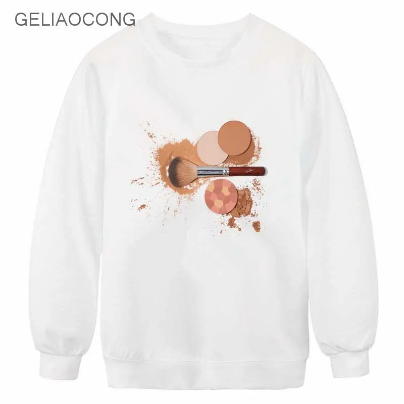 Geliaocong 2017 Губная помада яркие оленей пейзаж Птица Женщины кофты sudaderas Harajuku moletom