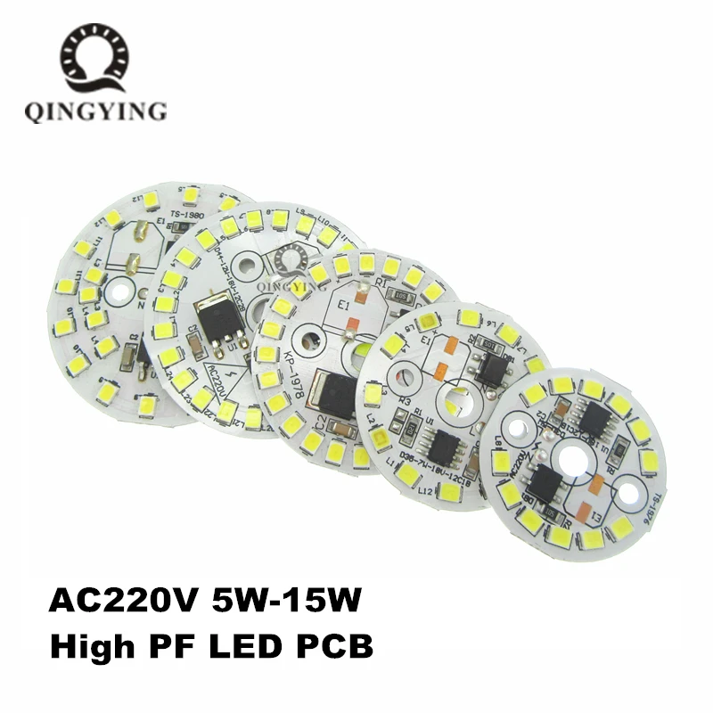 1 шт. ac 220 В светодиодный 5 Вт 7 9 12 15 SMD2835 чип светильник пластина белый с Smart IC