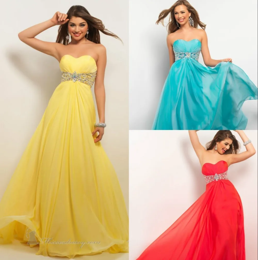 

Free shipping 2017 New est chiffon high-quality Chic design Prom dress three colors in stock