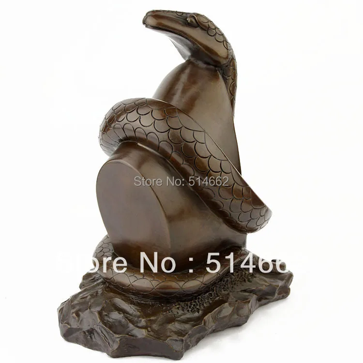 

FengShui Brass Ingot Snake Sculptures /Snake STATEUES/ auspicious Snake