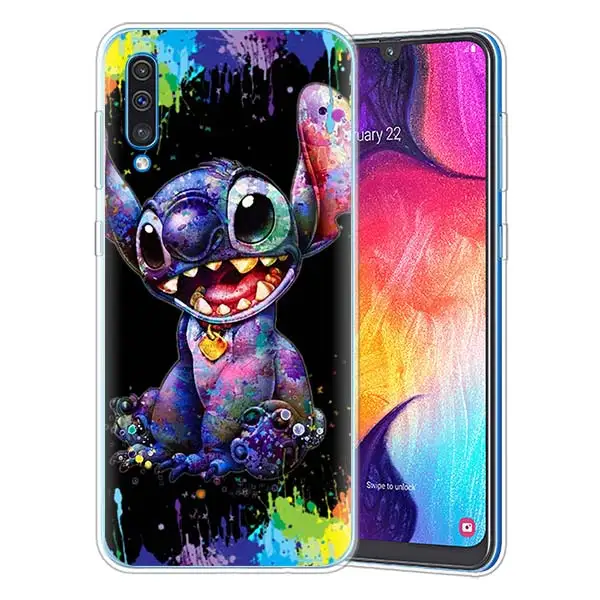 Cartoon Cute Stich Silicone Case for Samsung Galaxy A71 A51 A90 5G A50 A70 A40 A20e A10 A30 A80 A8 Plus A7 A9 Cover - Цвет: 11