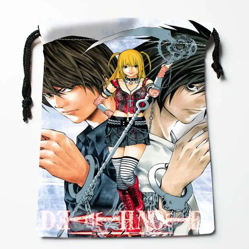 Новое поступление сумки на шнурке DEATH NOTE для хранения заказ с принтом размеры