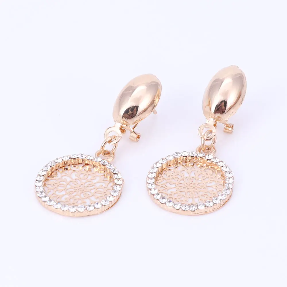 Комплект ювелирных украшений для женщин колье серьги браслет кольцо стразы |