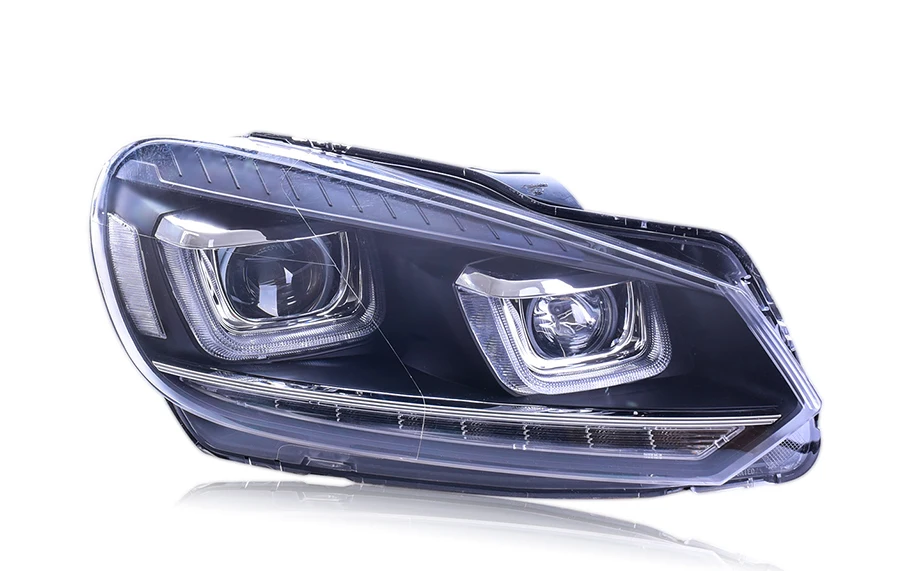 Фара в сборе для Volkswagen Golf 6 2012- модификация светодиодные дневные ходовые огни демон глаза линзы ксеноновая лампа