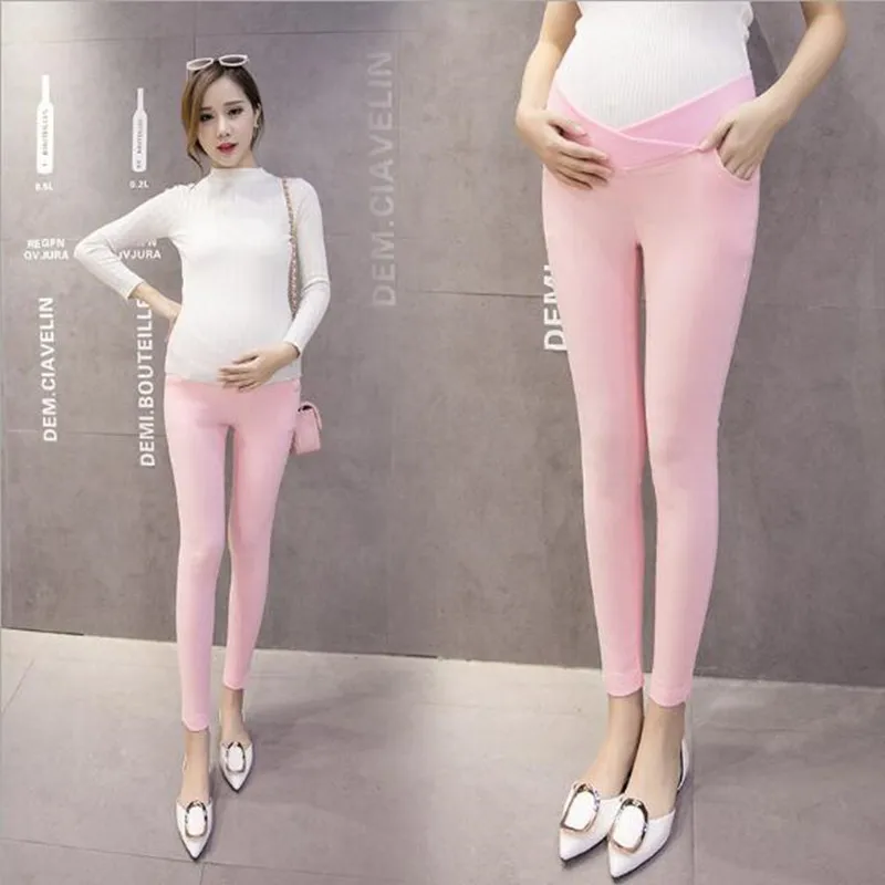 Низкая Талия живота обтягивающие Материнство летние брюки осенние модные узкие