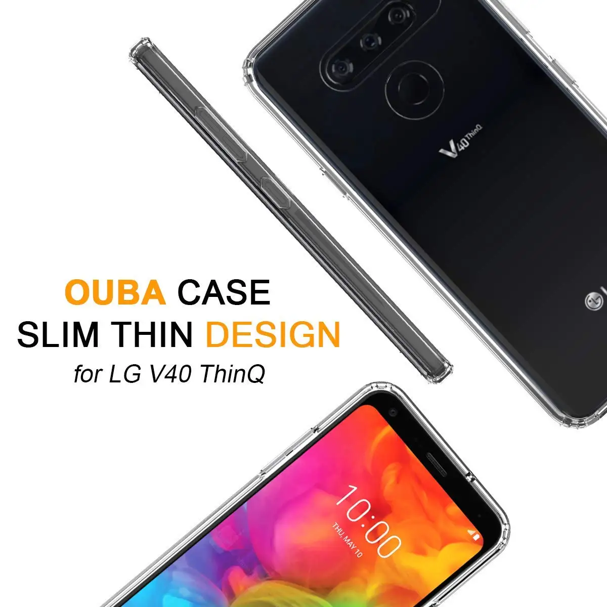 Для LG V40 чехол ThinQ ультратонкий кристально прозрачный мягкий из термополиуретана