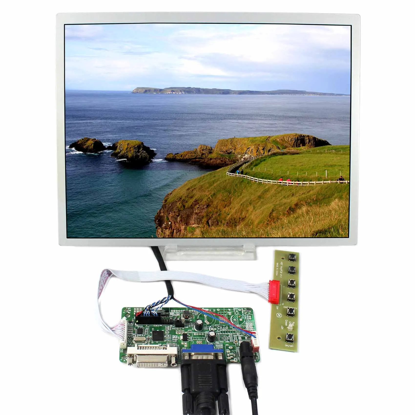 

Плата ЖК-контроллера DVI VGA + ЖК-экран 12,1 дюйма LQ121S1LG75 800x600