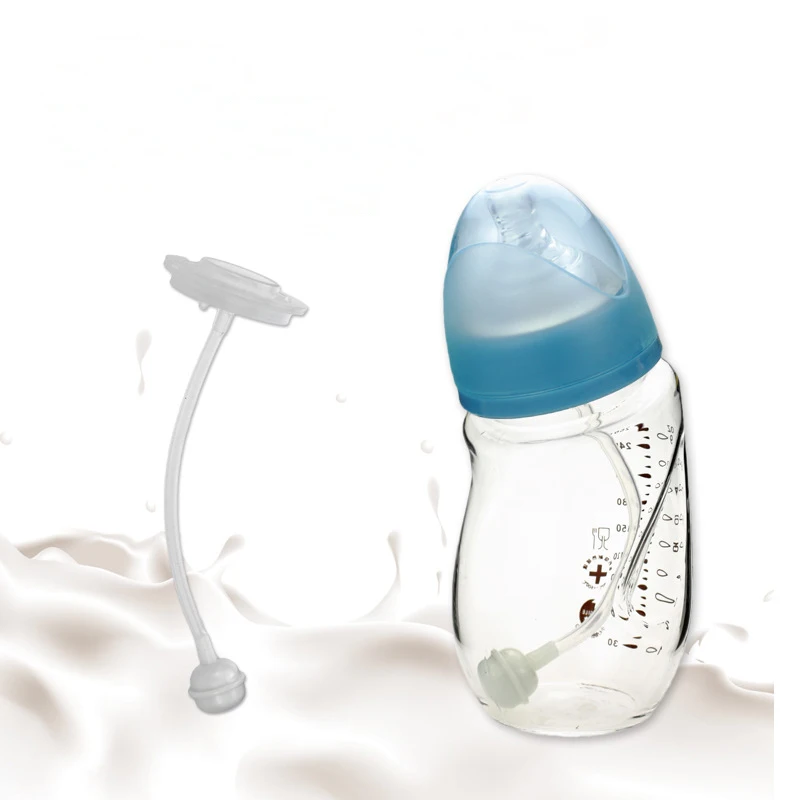 MMBABY 240 мл детская бутылка для комления молоком с силиконовым чехлом и ручкой