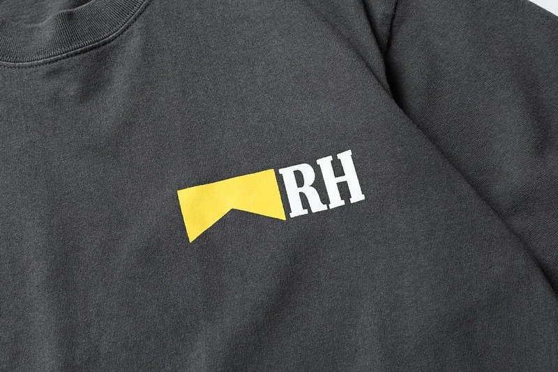 2019 Rhude Best качество логотип печатных для женщин мужчин футболка s футболки хип хоп