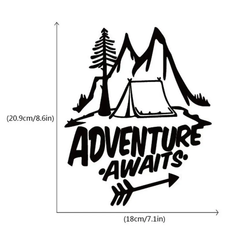 20 см * 18 Виниловая наклейка для автомобиля ADVENTURE ways A Camping Greatested Красивая легко