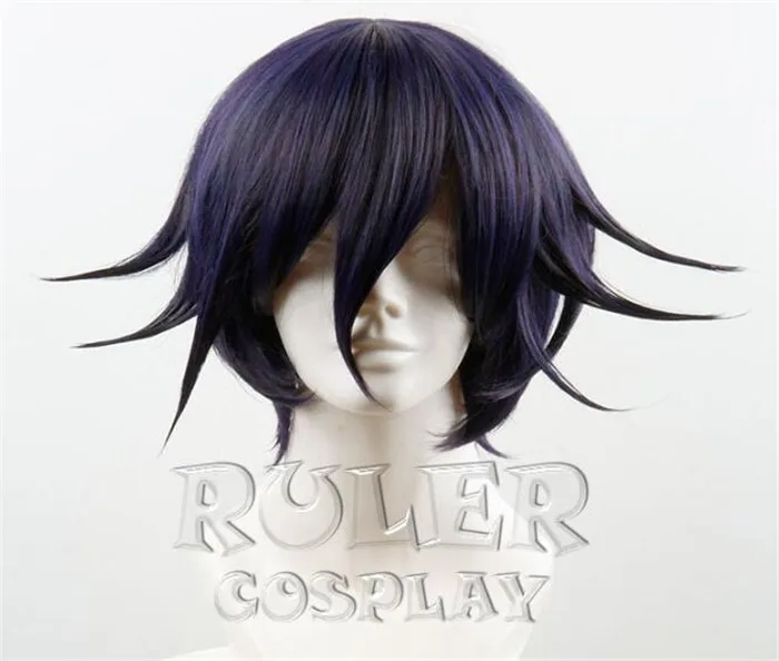 Danganronpa V3: Killing Harmony Ouma Kokichi, парик для косплея для мужчин и мальчиков, короткий прямой Аниме парик, подарок на рождественскую вечеринку A382