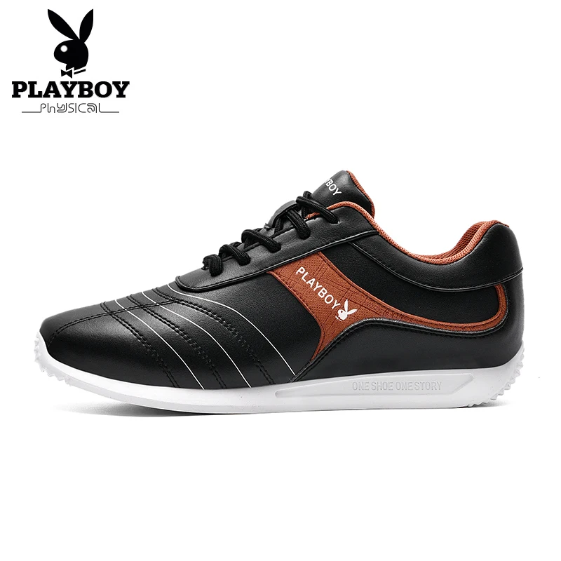 

PLAYBOY 2018 Spring Casual Shoes PU Leather Men's Oxfords Lace Up Fashion Shoes Wingtips Wedding Shoes For Man