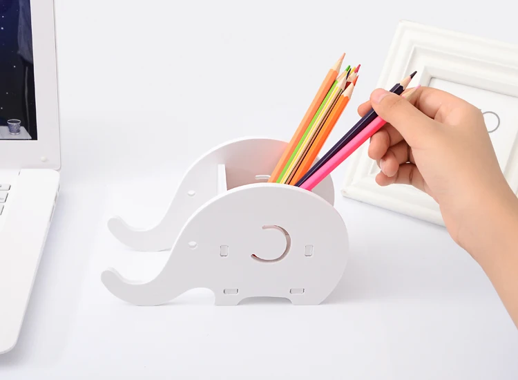 Милый Kawaii Multi-function деревянная ручка настольный держатель аккуратный канцелярский держатель Офис Школьные принадлежности Accessores подарок