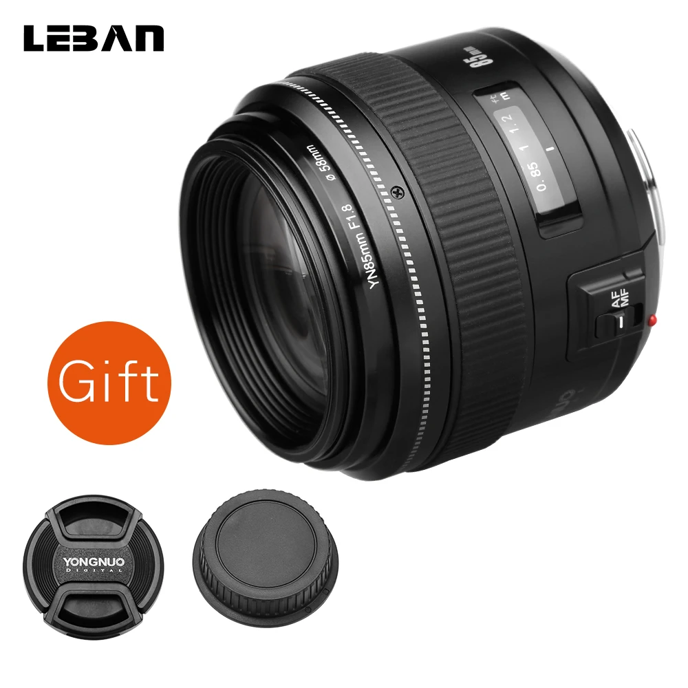 Стандартный Средний телеобъектив YONGNUO yn85 мм f1.8 AF/MF объектив с фиксированным