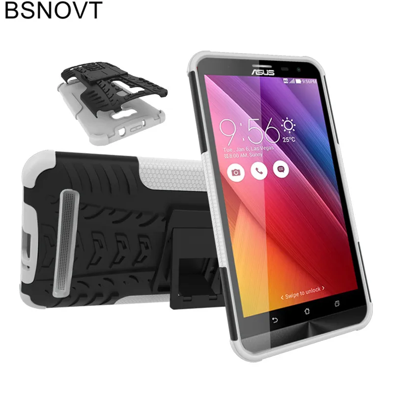 BSNOVT For Asus Zenfone 2 Laser ZE601KL Cover 6.0'' Soft Silicone+ Hybrid Plastic Case Fundas |